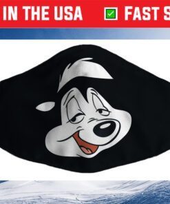 Looney Tunes Pepe Face Cloth Face Mask