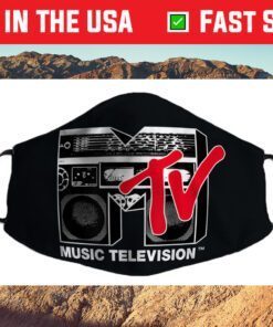 MTV Logo Red Boombox Graphic Us 2021 Face Mask