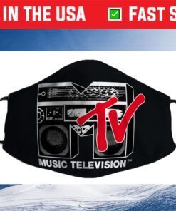 MTV Logo Red Boombox Graphic Us 2021 Face Mask