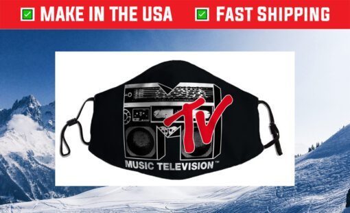 MTV Logo Red Boombox Graphic Us 2021 Face Mask