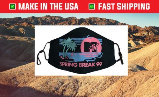 MTV Pastel Colors Beach Spring Break Logo Cloth Face Mask