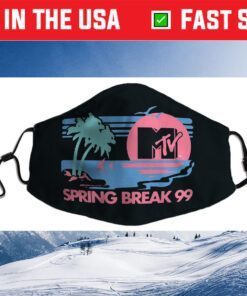 MTV Pastel Colors Beach Spring Break Logo Cloth Face Mask