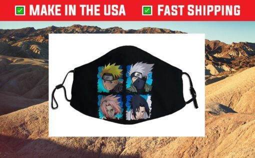 Naruto Shippuden 4 Heads Face Mask