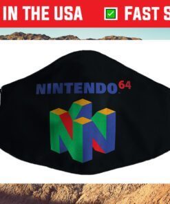 Nintendo 64 Classic Logo Retro Vintage Graphic US 2021 Face Mask