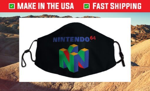 Nintendo 64 Classic Logo Retro Vintage Graphic US 2021 Face Mask