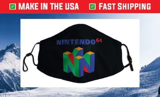 Nintendo 64 Classic Logo Retro Vintage Graphic US 2021 Face Mask