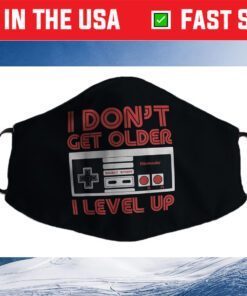 Nintendo I Don't Get Older I Level Up SNES Controller Cloth Face Mask