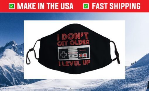 Nintendo I Don't Get Older I Level Up SNES Controller Cloth Face Mask