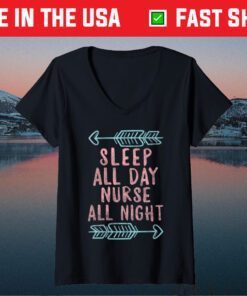 Nursing Night Shift Sleep All Day Nurse Night Mothers Day Classic T-Shirt