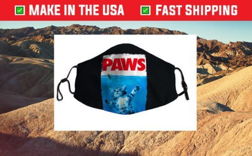 Paws Cat and Mouse Top, Cute Funny Cat Lover Parody Top Face Mask