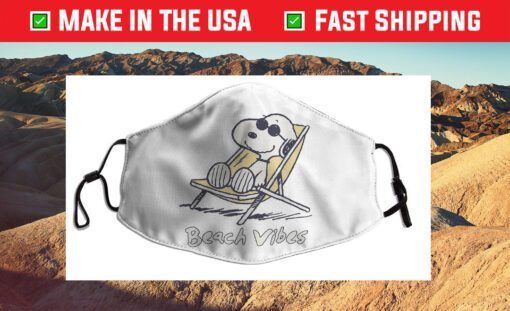 Peanuts Snoopy Beach Vibes for the whole family Cloth Face Mask