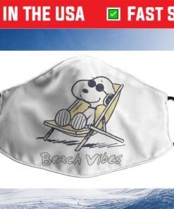 Peanuts Snoopy Beach Vibes for the whole family Cloth Face Mask