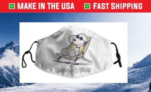 Peanuts Snoopy Beach Vibes for the whole family Cloth Face Mask