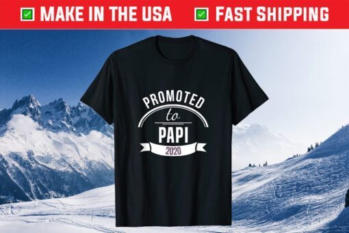 Promoted To Papi Est 2020 Gift First Time Dad Father's Day Classic T-Shirt