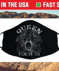 Queen Official Tour 75 Crest Logo Filter Face Mask