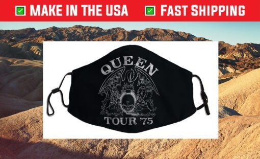 Queen Official Tour 75 Crest Logo Filter Face Mask