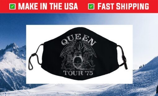 Queen Official Tour 75 Crest Logo Filter Face Mask