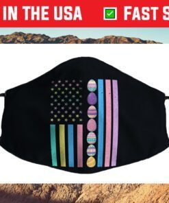 Easter American Flag Outfit Easter Eggs Girl Vintage Cloth Face Mask