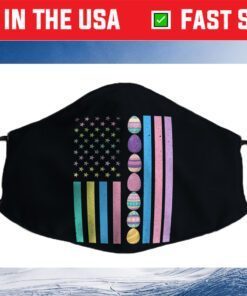 Easter American Flag Outfit Easter Eggs Girl Vintage Cloth Face Mask