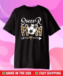 Soccer Mom Leopard Funny Soccer Mom Mother's Day 2021 Gift T-Shirt