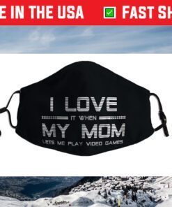 Teen Boy I Love My Mom Face Mask For Sale