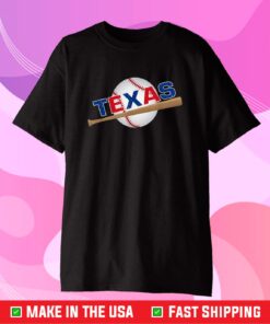 Texas Baseball Bat and Ball 2021 Texas Baseball Season Gift T-Shirt