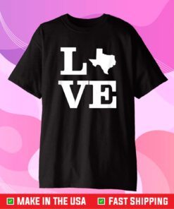 Texas Love Design - State Outline Texas Home Classic T-Shirt