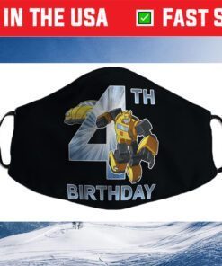 Transformers Bumblebee 4th Birthday Us 2021 Face Mask