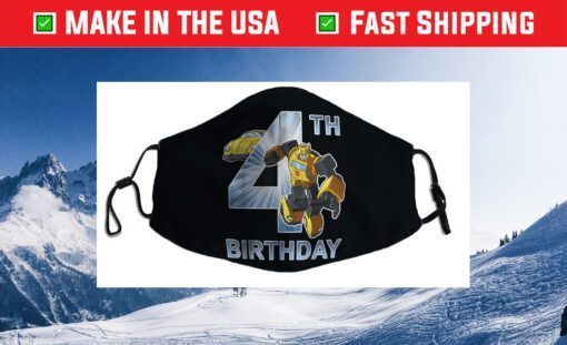 Transformers Bumblebee 4th Birthday Us 2021 Face Mask