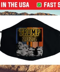 Trump 2024 Rushmore Billboard Sign Funny Anti Biden Harris Cloth Face Mask