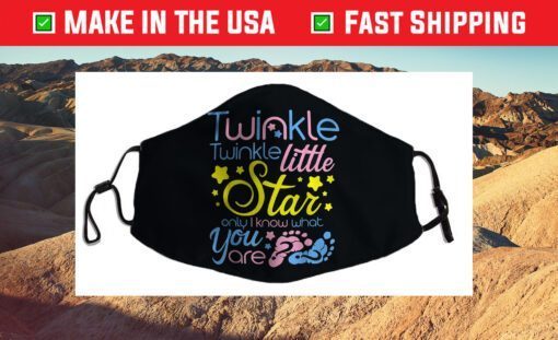 Twinkle Twinkle Little Star Only I Know Gender Keeper Reveal Cloth Face Mask