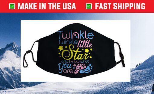 Twinkle Twinkle Little Star Only I Know Gender Keeper Reveal Cloth Face Mask