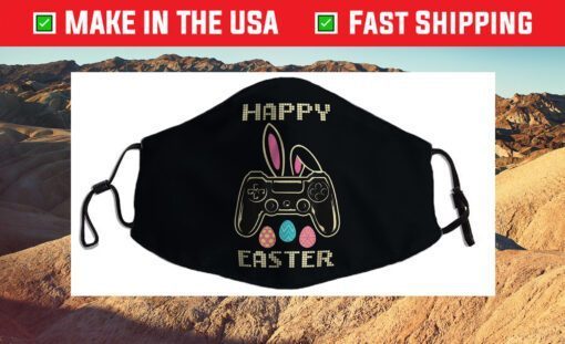 Video Game Easter Bunny Gaming Controller Gamer Cloth Face Mask