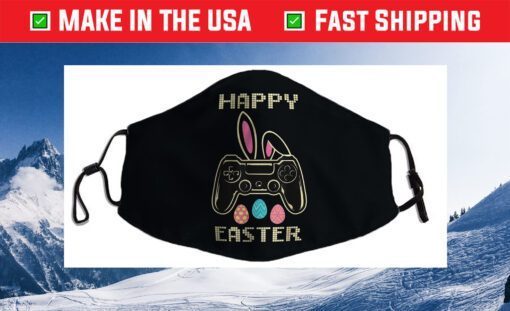 Video Game Easter Bunny Gaming Controller Gamer Cloth Face Mask