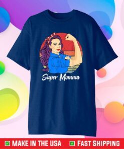 Vintage Mother’s Day Sunset Retro Super Momma Unisex T-Shirt