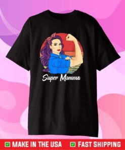 Vintage Mother’s Day Sunset Retro Super Momma Unisex T-Shirt