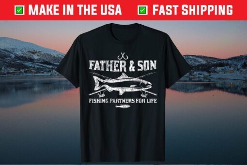 Vintage Partner For Life Father Son Dad Kid Matching Fishing Classic T-Shirt