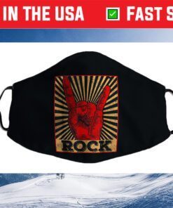 Vintage Rock n Roll Rock Concert Band Retro Cloth Face Mask