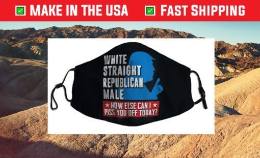 White Straight Republican Male Funny Trump Us 2021 Face Mask