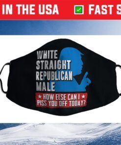 White Straight Republican Male Funny Trump Us 2021 Face Mask