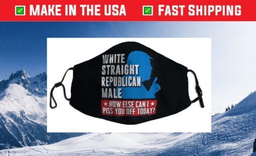 White Straight Republican Male Funny Trump Us 2021 Face Mask