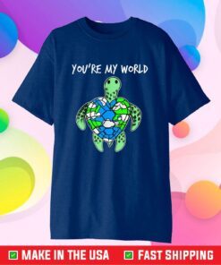 You're My World Turtle Heart Earth Day Mothers Day Mom Classic T-Shirt