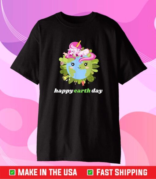 happy earth day unicorn for toddler, girls, and sisters Classic T-Shirt