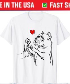 American Bully Love Cute Pitbull Dog Mom Us 2021 T-Shirt