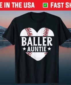 Baseball Aunt Gift Baller Auntie Mother's Day Mom Classic T-Shirt