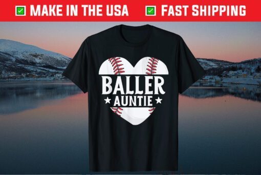 Baseball Aunt Gift Baller Auntie Mother's Day Mom Classic T-Shirt