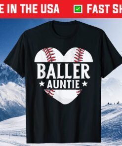 Baseball Aunt Gift Baller Auntie Mother's Day Mom Classic T-Shirt