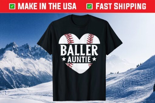 Baseball Aunt Gift Baller Auntie Mother's Day Mom Classic T-Shirt