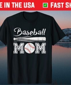 Baseball Mom Distressed Baseball Mother’s Day Classic T-Shirt