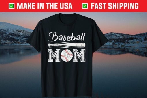 Baseball Mom Distressed Baseball Mother’s Day Classic T-Shirt